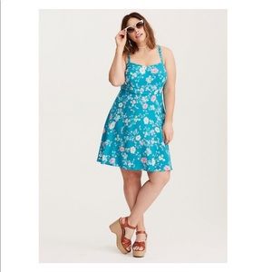 Torrid Floral Print Challis Tank Dress